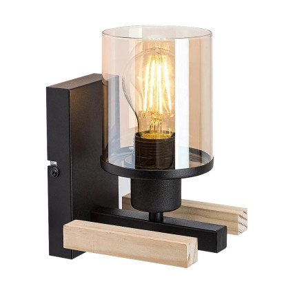 Rábalux Niylah beltéri fali lámpa fekete E27 1xMAX25W IP20