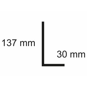 Sarei szögprofil 137/30 HG3, alumínium profil tetőlemezekhez és kézműves munkákhoz.