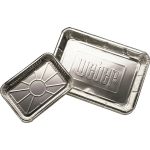 Kis Weber grilltálcák (10 db) alumíniumból, grill eszközökhöz.