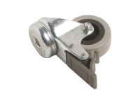 Önbeálló készülékgörgő hátsó lyukkal, leállítóval, 50 mm, 45 kg Önbeálló készülékgörgő hátsó lyukkal, leállítóval, 50 mm, 45 kg