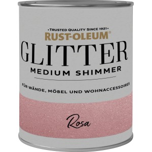 Rust-Oleum csillámfesték, Medium Shimmer rózsaszín, falakra és bútorokra.