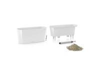 Lechuza Delta virágtartó 20 fehér magasfényű 40 cm x 15 cm