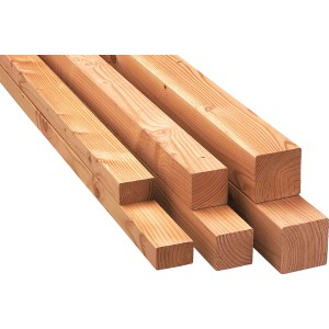 Gyaluált vörösfenyő gerenda, 90x90x3000 mm, ideális tetőtér-beépítéshez és faszerkezetekhez.