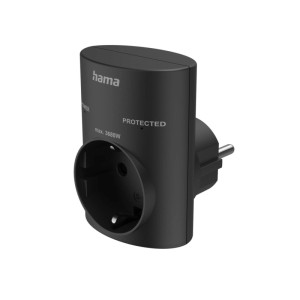 Hama hálózati túlfeszültség védő adapter fekete / fip