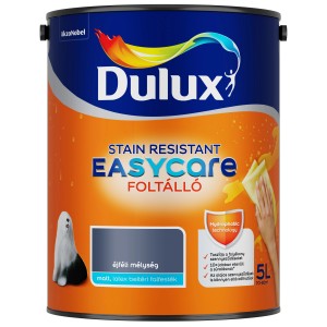 Vödör Dulux EasyCare falfesték "éjféli mélység" (Éjféli kék) színben, 5L. Beltéri festék.