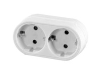 Elosztó kettes 2 x 16 A 250 V gyermekvédelemmel