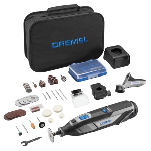 Dremel 8240 akkus multifunkcionális szerszámkészlet tartozékokkal, feltétekkel és táskával.