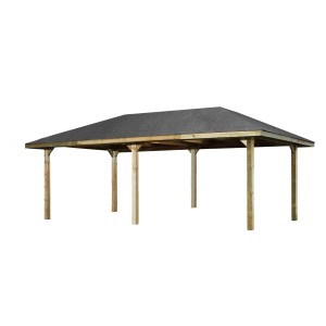 Weka Paradicsom B kerti pavilon, nyomás alatt impregnált, 678x380cm. Fa pavilon tetővel.