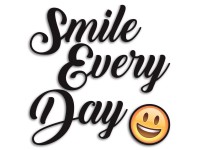 Öntapadós szivacs falmatrica smile every day 30 cm x 30 cm