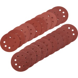 LUX csiszolókorong készlet, 20 darab excentercsiszolóhoz, 115 mm átmérő.