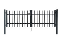 Kétszárnyú Porto dekor-kapu bebetonozható 300 cm x 100 cm antracit