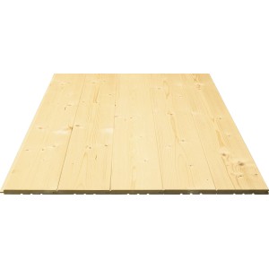 Kezeletlen V-hornyos profilfa, 12,5x96x2000 mm, lucfenyő/jegenyefenyő, fal- és mennyezetburkoláshoz.