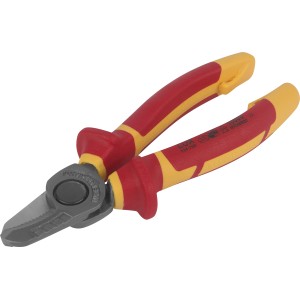 LUX Kábelvágó VDE Professional 160 mm, piros-sárga nyelű fogó elektromos munkákhoz.