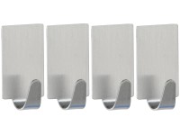 Wenko rozsdamentes acél matt négyszögletes akasztó 4 db-os készlet Wenko rozsdamentes acél matt négyszögletes akasztó 4 db-os készlet