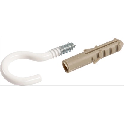 LUX ruhaszárítókötél-akasztó horganyzott 4,8 mm x 65 mm fehér 2 darab