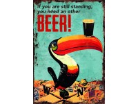 Retro - gift nagy táblakép sör tukán dekoráció 27 cm x 39 cm Retro - gift nagy táblakép sör tukán dekoráció 27 cm x 39 cm