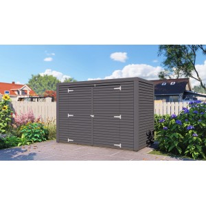 Antracit Bertilo kerti tároló Box Bike (103x207cm) FSC® minősített fából.