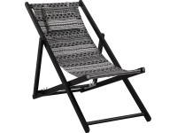 Timbore összecsukható szék fa fekete állítható háttámlával