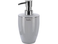 Baliv szappanadagoló kerámia fehér-szürke vonalas Baliv szappanadagoló kerámia fehér-szürke vonalas