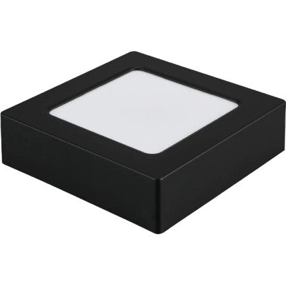 Rábalux Shaun 2 beltéri mennyezeti ráépíthető lámpa négyzetes fekete LED 7W