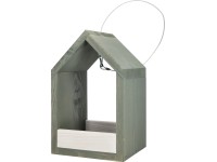 Fa madáretető 27 cm x 17 cm x 14 cm mohaszürke-fehér