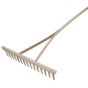 LUX fa gereblye 55 cm munkaszélességgel, ideális kertészkedéshez és felületek egyengetéséhez.