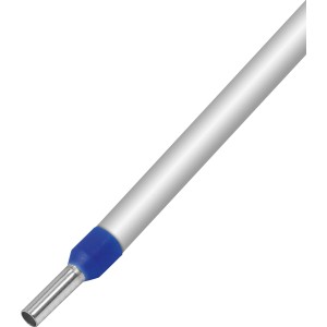 Szigetelt érvéghüvely, Ø 2,5 mm, kék, biztonságos kábelcsatlakozásokhoz, 100 darab.