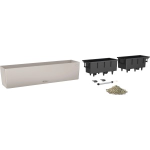 Lechuza Balconera Color 80 Homokbarna, 79 cm-es virágláda tartozékokkal.