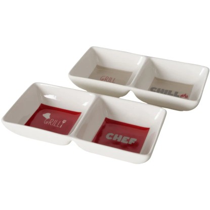 Boltze grillező tál 2-féle változatban szürke-piros