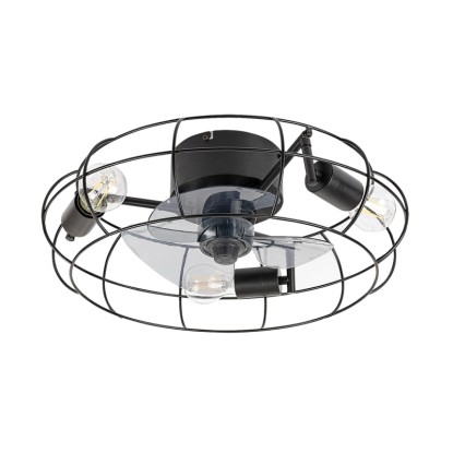Rábalux Cadmus beltéri mennyezeti ventilátoros lámpa fekete E27 3x Max 25W IP20