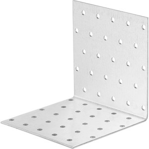 Horganyzott szögvas 80x80x80 mm lyukakkal faszerkezetekhez.