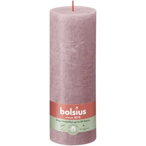 Bolsius Rusztikus gyertya Shine, 19 cm, hamvas rózsa. Oszlopos gyertya a hangulatos légkörért.
