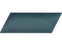 Balra dőlt parallelogram alakú fali párna 30 cm x 15 cm bársony petrolkék