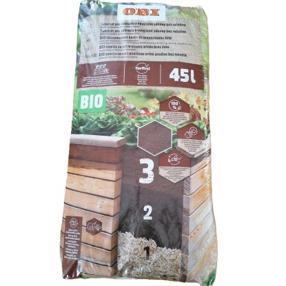 OBI Bio kerti- és magaságyásba való tőzegmentes föld 1 x 45 l