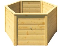 Weka 669 hatszögletű elemes magaságyás 143 cm x 120 cm x 68,5 cm natúr