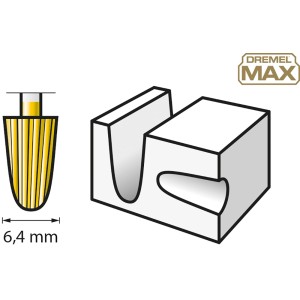 Dremel Max 117DM marófej, miniatűr szerszám tartozék, aranyszínű.