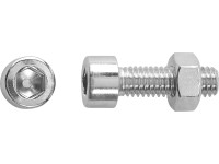 SW6 Hengeres fejű menetes csavar fehér horganyzott M8 x 30 mm 6 db + anyák