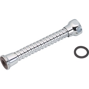Króm csatlakozó tömlő M22 keverőfúvókákhoz, 125 mm, flexibilis csaptelep hosszabbító.
