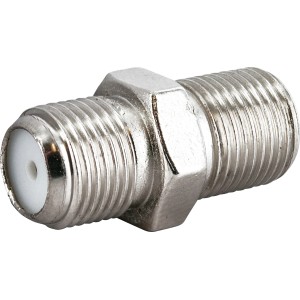 Schwaiger F-kábel csatlakozó fémből, antenna kábelek csatlakoztatásához.