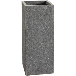 Antracit virágcserép/oszlop, 20x20x50,5 cm, fibreclay, virágokhoz és cserjékhez.