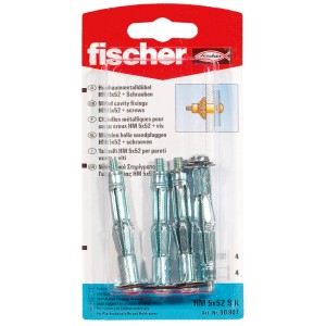 Fischer HM 5x52 SK fém üreges falidugó, 4 db, biztonságos rögzítéshez gipszkartonba és üreges mennyezetekbe.