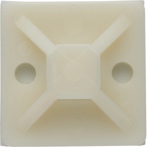 Fehér ragasztótalp, 3x3 cm, 20 darabos csomag kábelrögzítéshez.