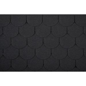 Fekete bitumen hódfarkú zsindely tetőfedéshez, 2 m²/csomag.