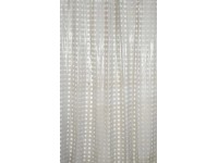 MSV zuhanyfüggöny szürkésbarna 180 cm x 200 cm PVC zuhanyfüggöny-karikákkal