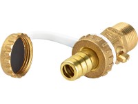 OBI kazántöltő és -ürítő csap  fedéllel 21 mm (R 1/2) x 21 mm (G 1/2) sárgaréz