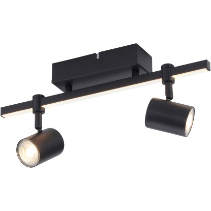 Paul Neuhaus Barik fali-/mennyezeti lámpa 2 izzós 14 W fekete 40 cm x 14 cm