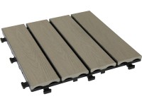 Összepattintható WPC járólap faszerkezeti hatás világosszürke 30 x 30 cm 6 db