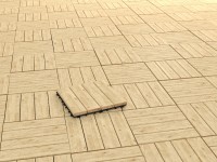 Moduláris járólap fa vörösfenyő bordázott 30 cm x 30 cm x 3 cm 4 db