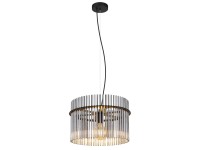 Globo Gorley függőlámpa fém fekete / füstszínű 40 cm átmérő