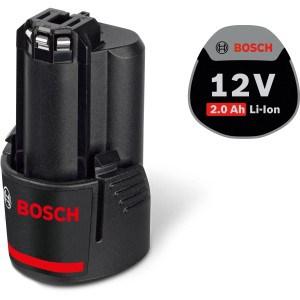 Bosch Professional GBA 12V 2Ah akkumulátor elektromos kéziszerszámokhoz, robusztus és könnyű.